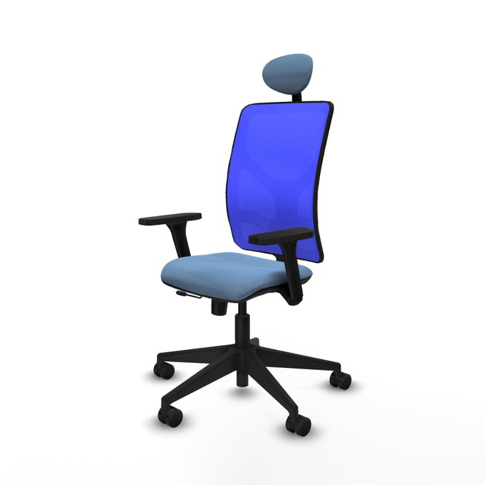 PIQUERAS Y CRESPO Silla de oficina Motilla Azul cielo y Azul con Mecanismo Sincro/Traslack