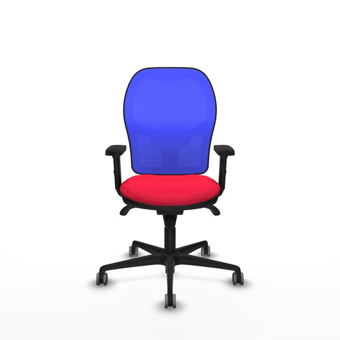 PIQUERAS Y CRESPO Silla de oficina Jorquera, Tela Roja y Malla Azul PIQUERAS Y CRESPO Silla de oficina Jorquera, Tela Roja y Malla Azul