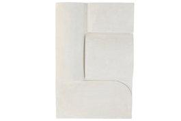 DKD Home Decor Decoración de Pared MDF Abstracto 3D Blanco 80x12x120 cm