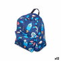 Mochila Escolar Pincello Multicolor 28 x 12 x 22 cm 22 x 28 x 12 cm Nave Espacial (12 Unidades)