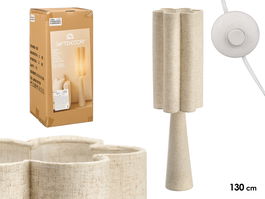 Giftdecor Lampara Flor 130 cm Metal Papel Natural 72.5 cm Alto