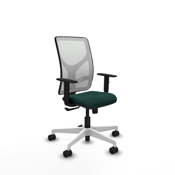 PIQUERAS Y CRESPO Silla de oficina Motilla con mecanismo Sincro, Verde botella y Blanco PIQUERAS Y CRESPO Silla de oficina Motilla con mecanismo Sincro, Verde botella y Blanco