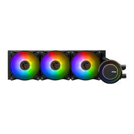 MSI MAG CoreLiquid E360 Kit de Refrigeración Líquida con 3 Ventiladores de 12 cm y Iluminación LED RGB Negra para Placa Base y Procesador
