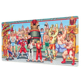 ERIK Alfombrilla Gaming Street Fighter 80x35cm Tapete Ratón y Teclado Superficie Textil Impermeable Base Goma Antideslizante Bordes Reforzados