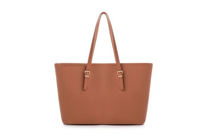 Lucky Bees 1247 Bolso Tote Tostado de Polipiel Elegante y Versátil para Mujer