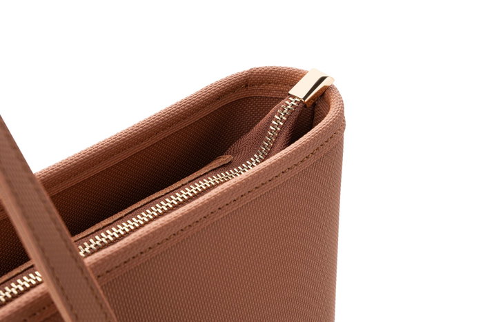 Lucky Bees 1247 Bolso Tote Tostado de Polipiel Elegante y Versátil para Mujer