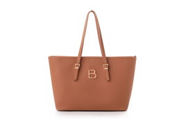 Lucky Bees 1247 Bolso Tote Tostado de Polipiel Elegante y Versátil para Mujer