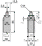 TELEMECANIQUE SENSORS Interruptor de fin de carrera XCKN2102G11 NO + NC