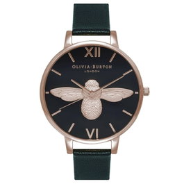 Olivia Burton OB16AM98 Reloj Analógico Rosa y Negro