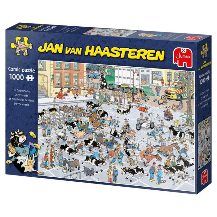 Jumbo Spiele Puzle de 1000 piezas Der Vieh-Markt de Jan van Haasteren