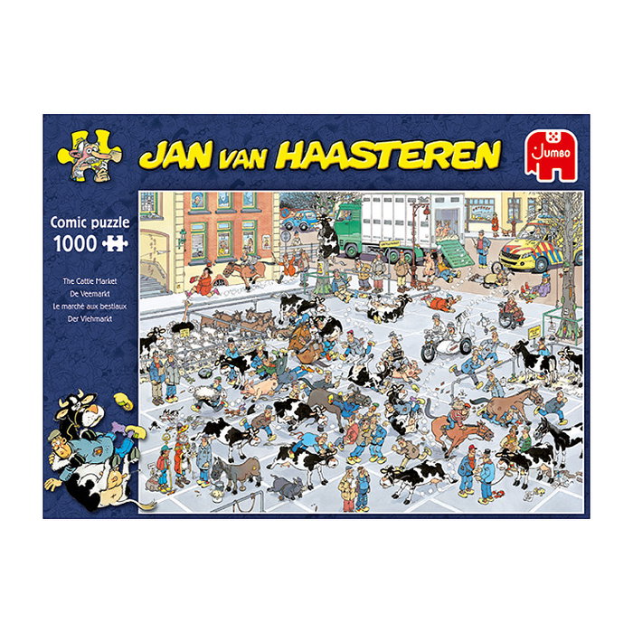 Jumbo Spiele Puzle de 1000 piezas Der Vieh-Markt de Jan van Haasteren