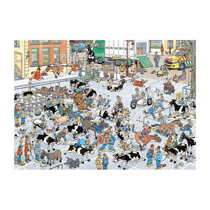 Jumbo Spiele Puzle de 1000 piezas Der Vieh-Markt de Jan van Haasteren