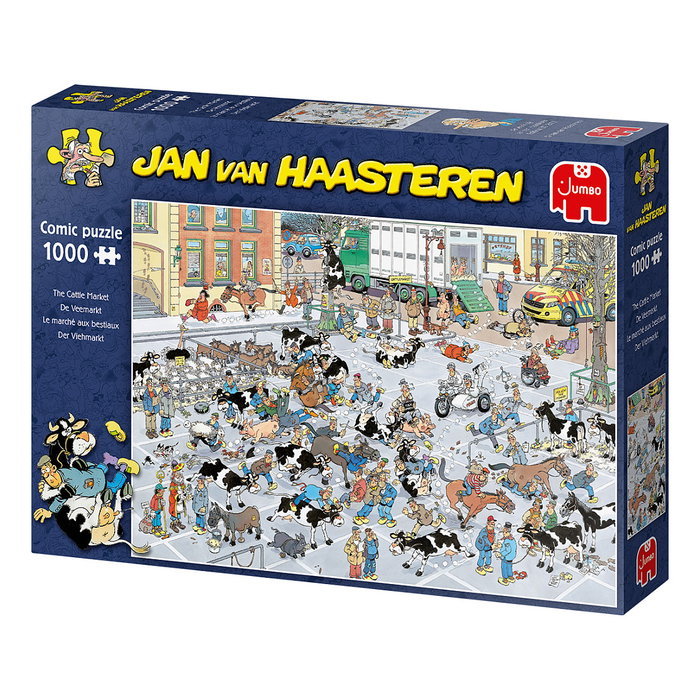 Jumbo Spiele Puzle de 1000 piezas Der Vieh-Markt de Jan van Haasteren