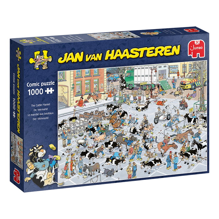 Jumbo Spiele Puzle de 1000 piezas Der Vieh-Markt de Jan van Haasteren