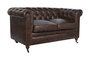 DKD Home Decor Leather top 23 Sofá Vintage Chester Piel Marrón 148 x 80 x 72 cm