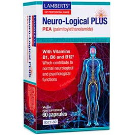 Lamberts Neuro-Logical Plus 60 Cápsulas - Soporte Neurológico y Psicológico con PEA y Vitaminas B1, B6, B12