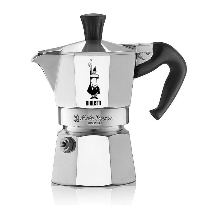 Bialetti Moka Express Cafetera Italiana Aluminio Negro para 2 Tazas Bialetti Moka Express Cafetera Italiana Aluminio Negro para 2 Tazas