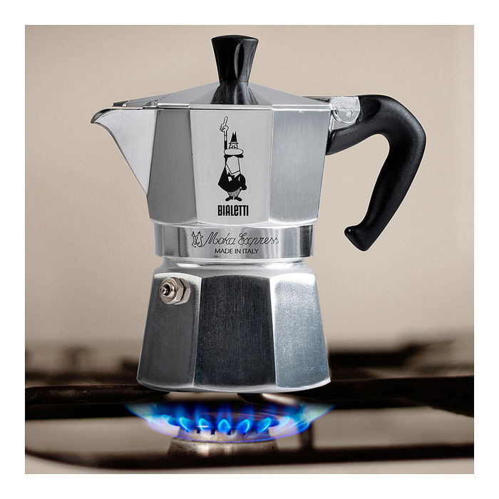 Bialetti Moka Express Cafetera Italiana Aluminio Negro para 2 Tazas Bialetti Moka Express Cafetera Italiana Aluminio Negro para 2 Tazas