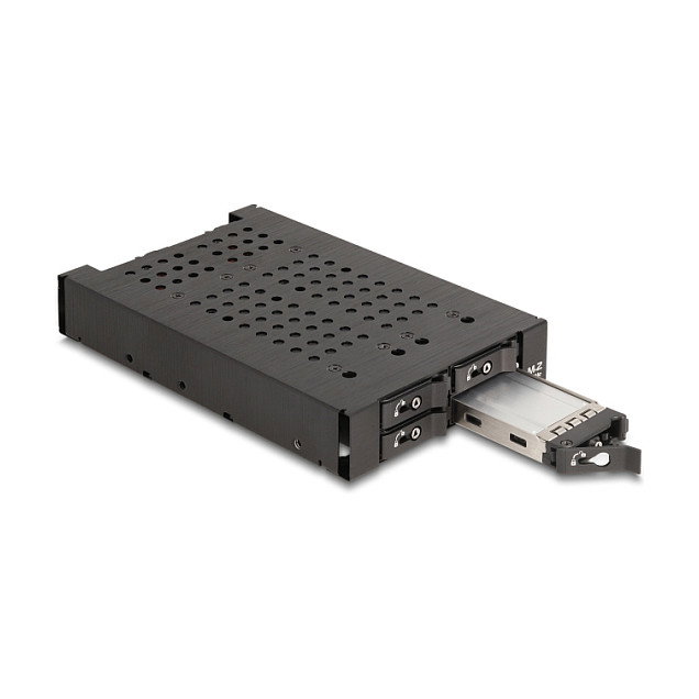 DeLOCK Rack móvil de 3.5″ para 4 x M.2 NVMe con conector Slim SAS SFF-8654 DeLOCK Rack móvil de 3.5″ para 4 x M.2 NVMe con conector Slim SAS SFF-8654