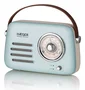 Haeger RB-BLU.002A Radio Portátil Bluetooth 5W, FM 87.5-108 MHz, USB Tipo-C, Entrada Auxiliar, Color Turquesa