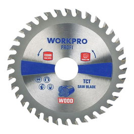 Workpro Disco de Sierra Circular Profi TCT 125x22,2mm 36 Dientes para Madera y MDF - Carburo de Tungsteno, Máx. 10700 RPM