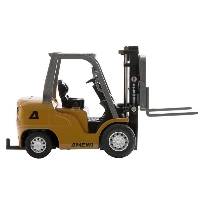 AMEWI Carretilla Elevadora de Control Remoto 1:64 RTR, Mini Gabelstapler, Escala 22715, 2.4 GHz, 2 Velocidades, Batería LiPo 200mAh, Para Niños +6 Años