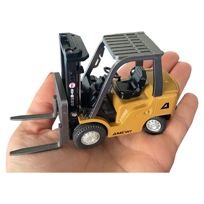 AMEWI Carretilla Elevadora de Control Remoto 1:64 RTR, Mini Gabelstapler, Escala 22715, 2.4 GHz, 2 Velocidades, Batería LiPo 200mAh, Para Niños +6 Años