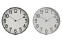 DKD Home Decor Reloj Pared Loft 4 x 30 x 30 cm Negro Gris (2 Unidades)