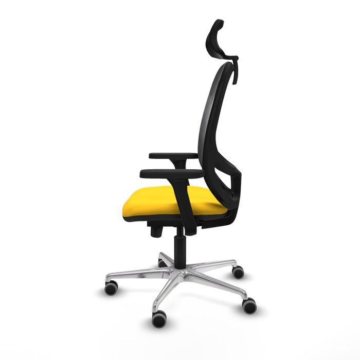 PIQUERAS Y CRESPO Silla de oficina Cilanco con mecanismo Sincro/Traslack Amarillo y Negro