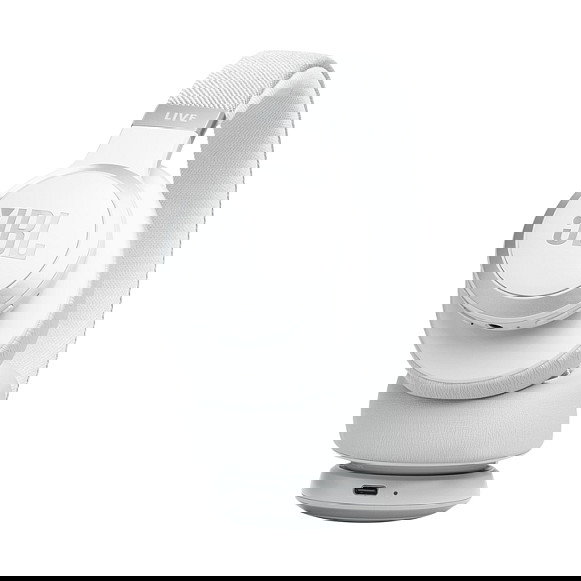 JBL LIVE 770 NC Auriculares Bluetooth con Cancelación de Ruido, Over-Ear e Inalámbricos, Color Blanco