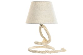 DKD Home Decor Lámpara Sobremesa Mediterraneo Blanco 2 Unidades 25 x 39 x 25 cm