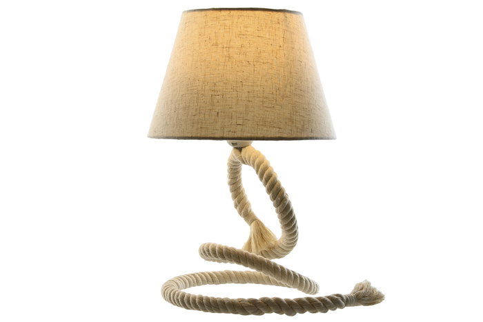 DKD Home Decor Lámpara Sobremesa Mediterraneo Blanco 2 Unidades 25 x 39 x 25 cm