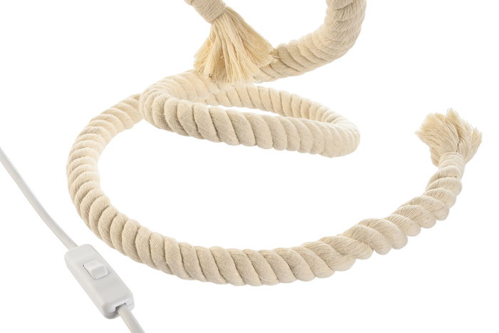 DKD Home Decor Lámpara Sobremesa Mediterraneo Blanco 2 Unidades 25 x 39 x 25 cm