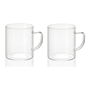 Andrea House Tazas de Vidrio 300 ml Ø7,5 x 8,5 cm, Set de 2 Unidades