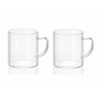 Andrea House Tazas de Vidrio Transparente 300 ml (2 unidades) de Ø 7,5 x 8,5 cm