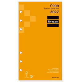 Finocam Recambio Anual Agenda de Anillas Classic 2027 94x171mm