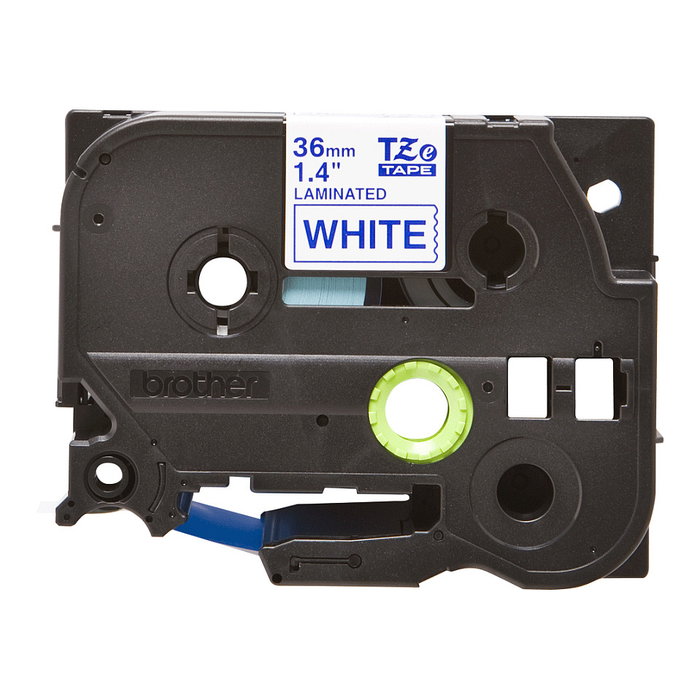 Brother TZe-263 Cinta laminada 36mm Azul sobre blanco