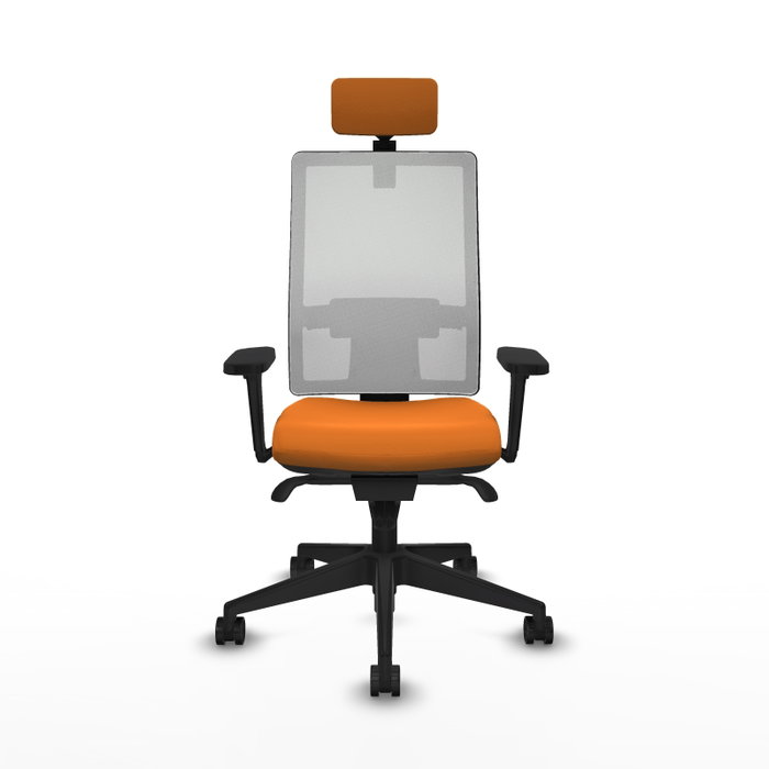 PIQUERAS Y CRESPO Silla de oficina Horna Naranja y Blanco
