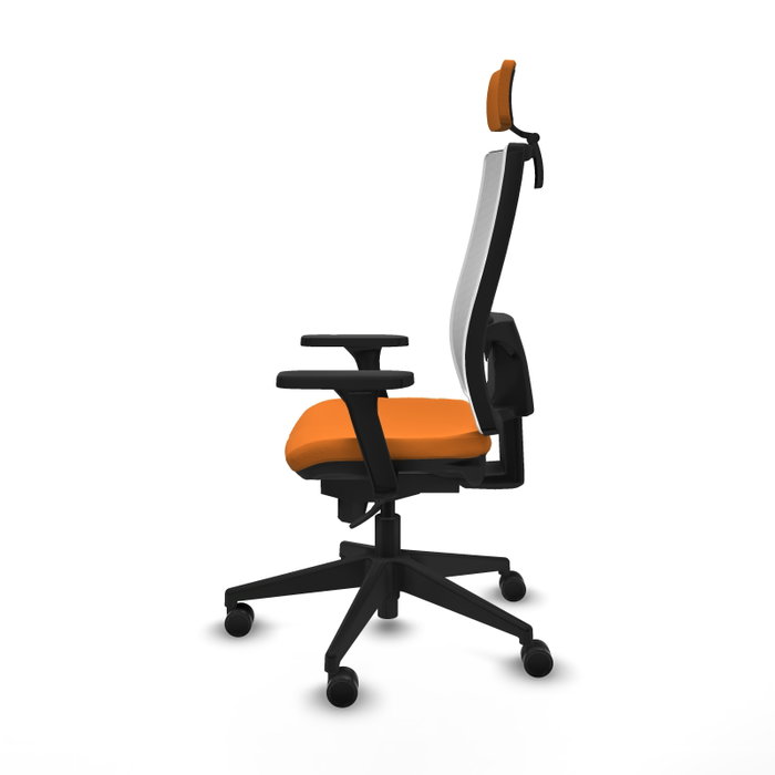 PIQUERAS Y CRESPO Silla de oficina Horna Naranja y Blanco