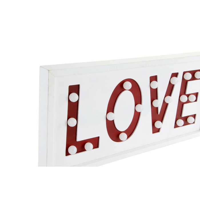 DKD Home Decor Decoración de Pared de Madera con LEDs, Surtido de 2 Piezas