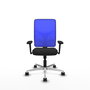 PIQUERAS Y CRESPO Silla de oficina Motilla con Mecanismo Sincro, Azul y Negro