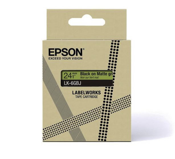 Epson LK-5GBJ C53S672078 Cinta de etiquetas Matte Negro sobre Verde 18mm Epson LK-5GBJ C53S672078 Cinta de etiquetas Matte Negro sobre Verde 18mm