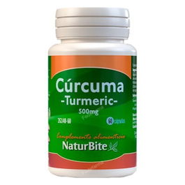 NATURBITE Turmeric con Jengibre y Pimienta Extracto 95% Curcuminoides 500 mg - 60 Cápsulas - Apoyo Articular