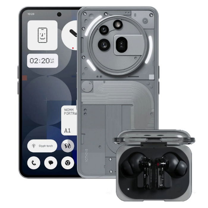 Smartphone Nothing A10400167-BUNDLE 12 GB RAM 256 GB Blanco Gris Smartphone Nothing A10400167-BUNDLE 12 GB RAM 256 GB Blanco Gris