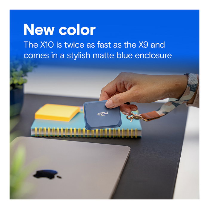 Crucial X10 SSD Portátil 2TB USB 3.2 Tipo C, Disco Duro Sólido Externo Crucial X10 SSD Portátil 2TB USB 3.2 Tipo C, Disco Duro Sólido Externo