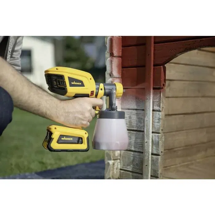 Wagner Pistola de Pintura Universal Sprayer W600 Flexio 18V - 0-500 ml/min - 2 Vasos y Boquillas WAG1696707661381