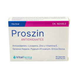 VITALFARMA Proszin 30 Cápsulas para la Salud de la Próstata con Licopeno, Vitamina E y Zinc