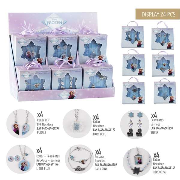 Cerdá Bisutería Display Frozen Diseño 1-Diseño 6: 4,4,4,4,4,4 - Varios colores y diseños para Frozen Cerdá Bisutería Display Frozen Diseño 1-Diseño 6: 4,4,4,4,4,4 - Varios colores y diseños para Frozen