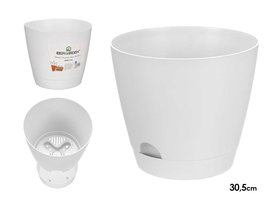 Ibergarden Maceta Blanca 30.5 cm Diámetro (Set de 12)