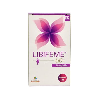 YFARMA Libifeme 60+ 30 Comp. para Mujeres Posmenopáusicas con Sequedad Íntima, Ayuda a la Lubricación Vaginal YFARMA Libifeme 60+ 30 Comp. para Mujeres Posmenopáusicas con Sequedad Íntima, Ayuda a la Lubricación Vaginal